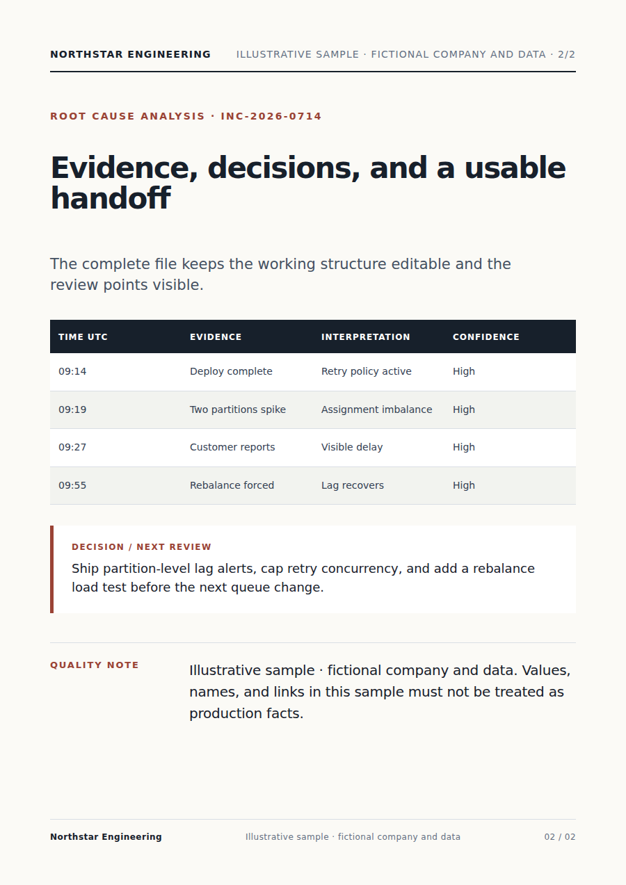 Timeline, evidence, and prevention
