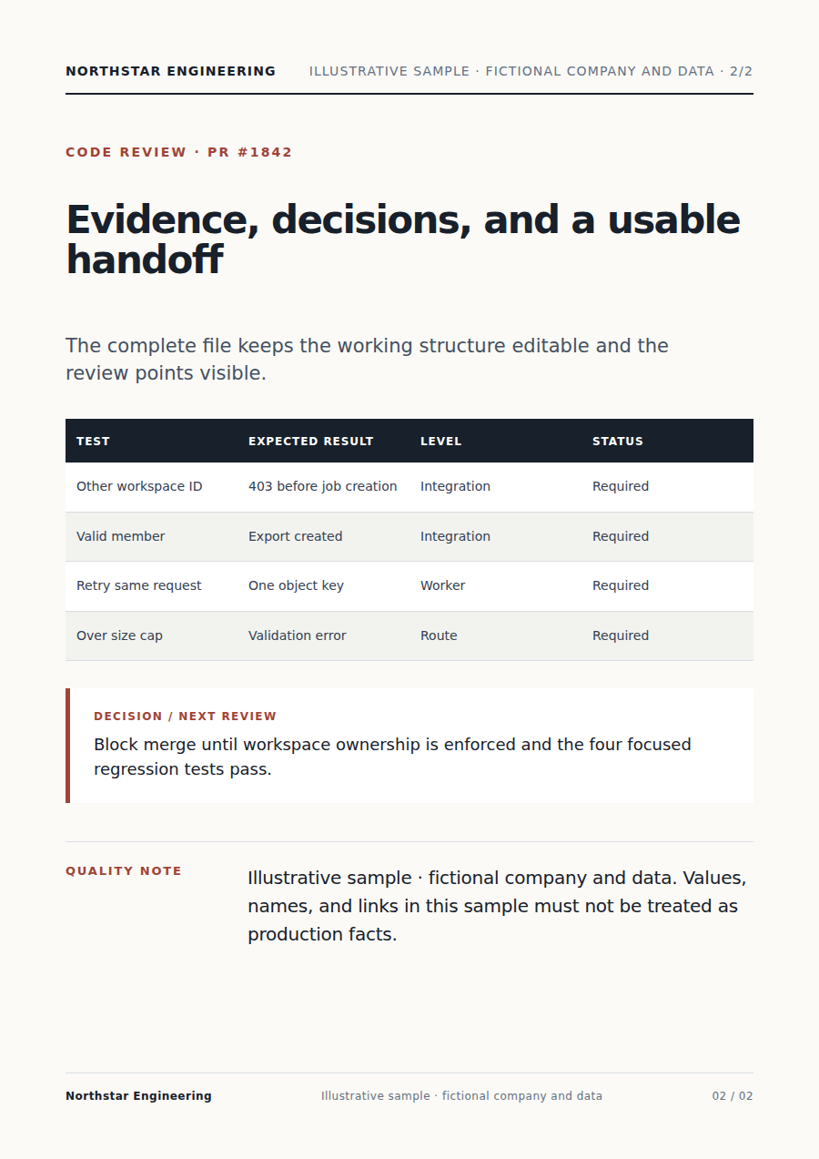 Line evidence and verification plan