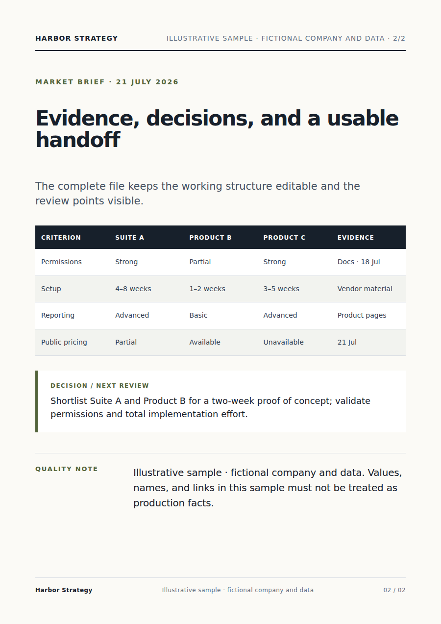 Comparison matrix and source register