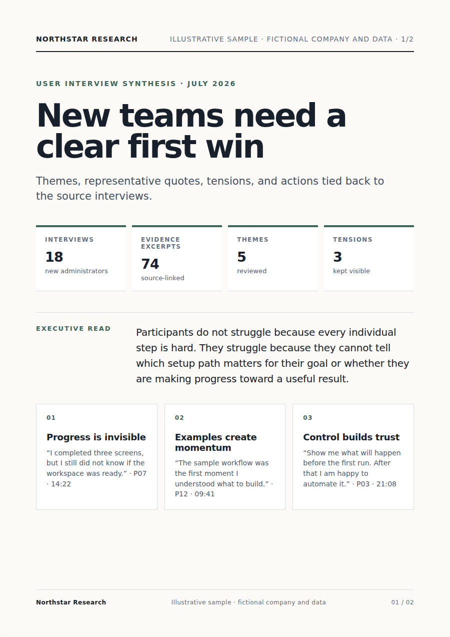 Findings with participant quotes