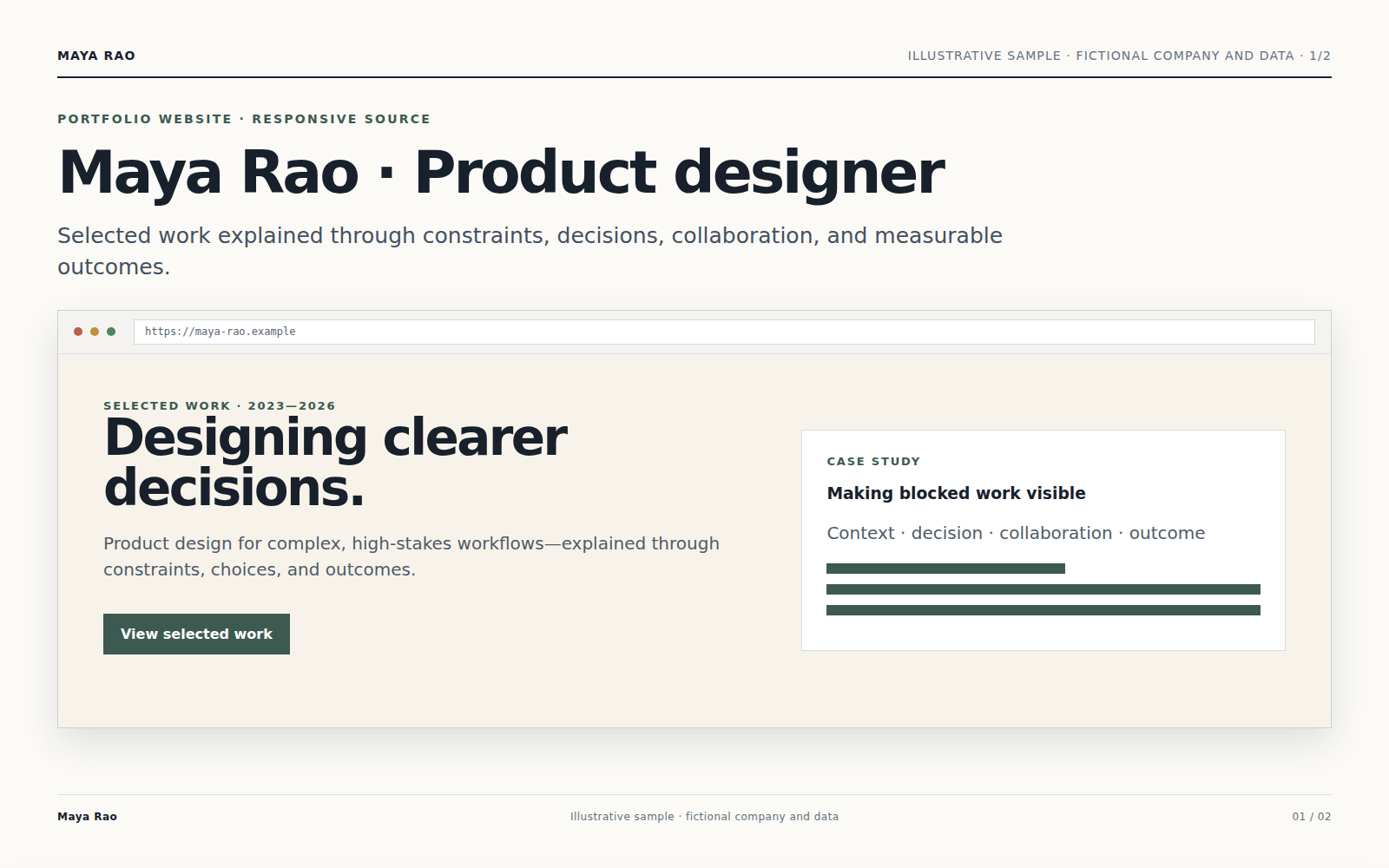 Portfolio home