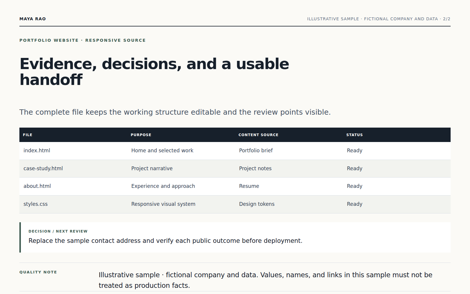 Case study and source files